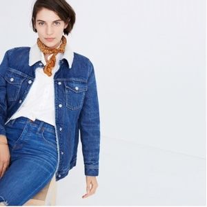 Madewell Oversized Sherpa Lined Denim Jacket